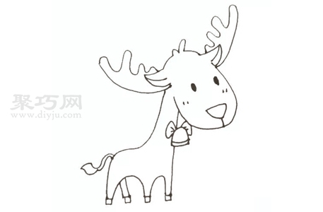 如何画驯鹿才好看 驯鹿简笔画画法