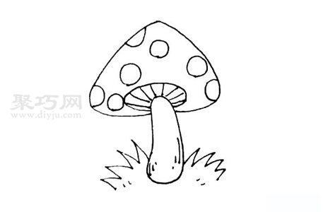 蘑菇怎么画好看又简单 蘑菇简笔画画法