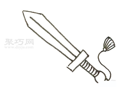 古代的剑简笔画图片
