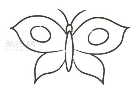 儿童画蝴蝶步骤图解 来学蝴蝶简笔画