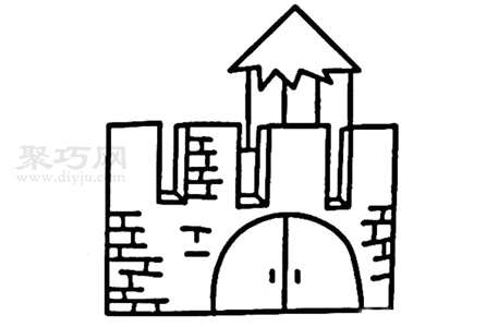 怎么画城堡最简单 来学城堡简笔画画法