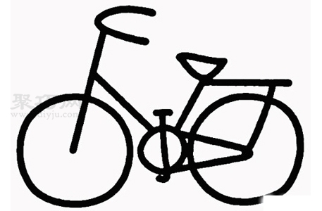 四步画自行车 一起来学自行车简笔画