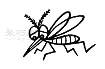 蚊子如何画 蚊子简笔画步骤