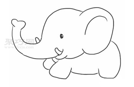 卡通大象画法教程 一起来学卡通大象简笔画