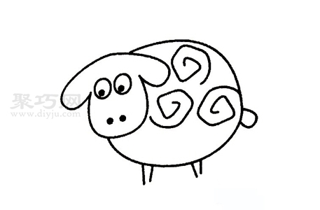 羊怎么画好看又简单 来看羊简笔画画法