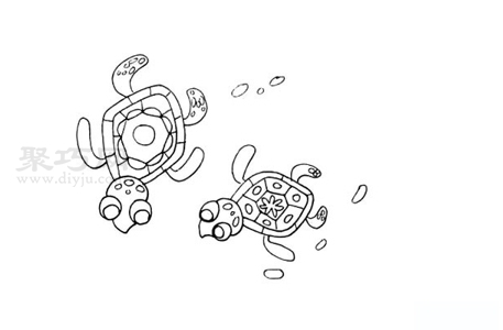 如何画海龟简单又漂亮 海龟简笔画教程