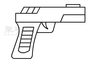 怎么画手枪好看又简单 手枪简笔画教程
