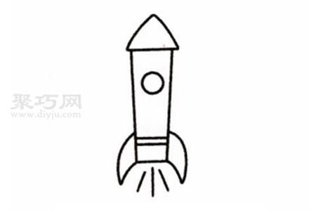 火箭画法 一起来学火箭简笔画