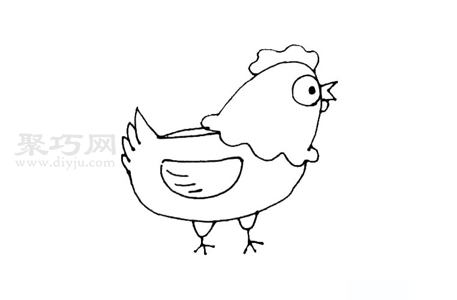 母鸡画法简单又漂亮 来学母鸡简笔画