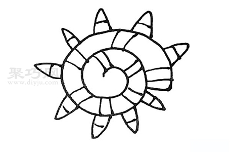 怎么画海螺才好看 一步一步教你画海螺简笔画