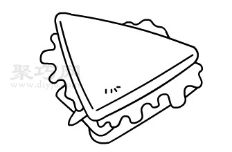 儿童画三明治画法 一起来学三明治简笔画