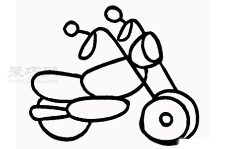 摩托车怎么画才好看 来看摩托车简笔画画法