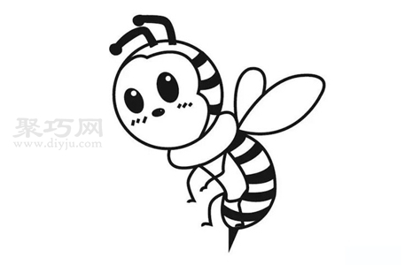 小蜜蜂简笔画简单画法