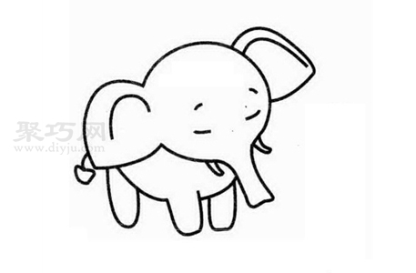 大象简笔画如何画 大象简笔画步骤