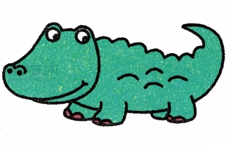 儿童画鳄鱼简笔画 简单又漂亮