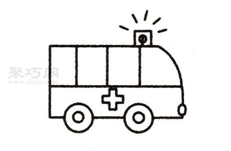 如何画救护车最简单 救护车简笔画教程