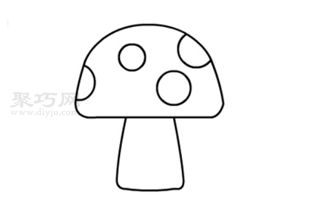 蘑菇画法图解 一起来学蘑菇简笔画