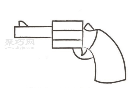 如何画手枪简单又漂亮 来学手枪简笔画步骤