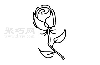 如何画玫瑰花最简单 来看玫瑰花简笔画画法
