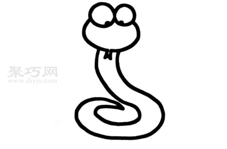 蛇如何画简单又漂亮 蛇简笔画步骤