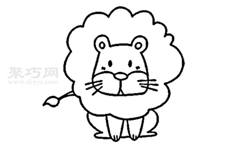 狮子画法图解 一起来学狮子简笔画