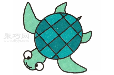 小海龟怎么画好看又简单 来看小海龟简笔画画法