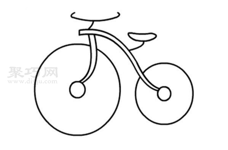 一步一步教你画自行车简笔画