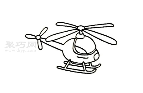直升飞机简笔画