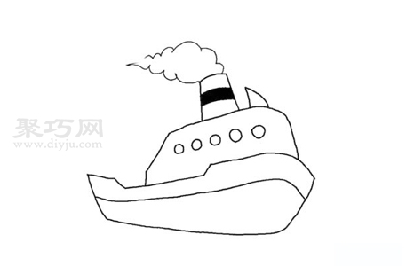 轮船怎么画最简单 轮船简笔画画法