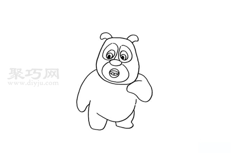 怎么画熊出没中的熊二简笔画最简单