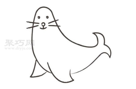 海豹怎么画最简单 来学海豹简笔画画法