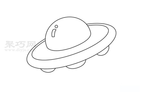 外星飞碟如何画才好看 外星飞碟简笔画步骤