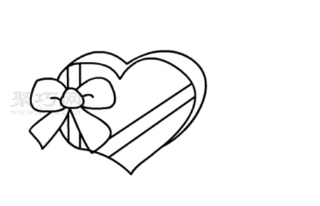 爱心礼盒如何画才好看 来看爱心礼盒简笔画画法