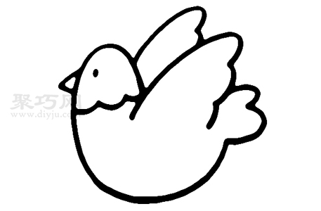 四步怎么画鸽子 来学鸽子简笔画画法