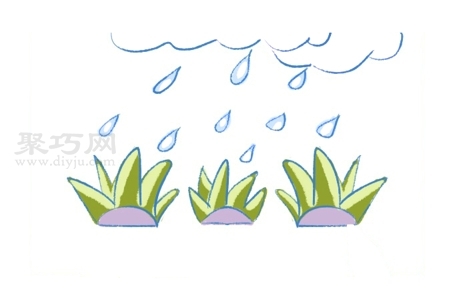 如何画下雨天好看又简单 下雨天简笔画画法