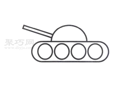坦克简笔画简单画法