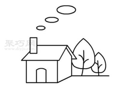 小房子画法步骤 一起来学小房子简笔画