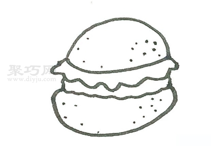 汉堡画法 一起来学汉堡简笔画