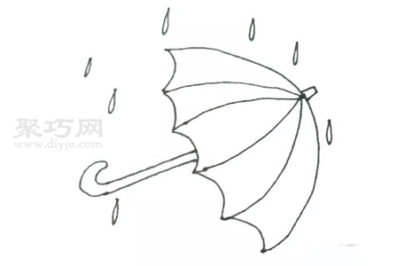 雨伞如何画最简单 雨伞简笔画教程