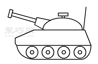 怎么画坦克才好看 来看坦克简笔画画法