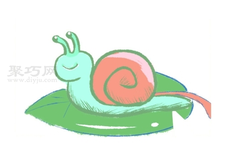 5步画蜗牛画法 来学蜗牛简笔画