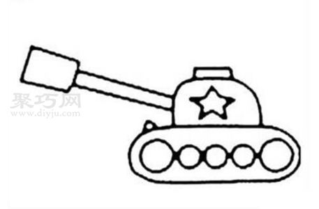 坦克画法步骤 一起来学坦克简笔画