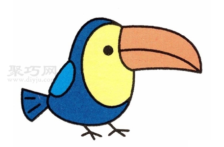如何画巨嘴鸟简单又漂亮 来学巨嘴鸟简笔画步骤
