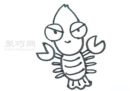 龙虾简笔画