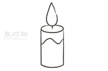 蜡烛画法 立体图片