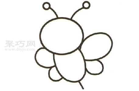 四步画卡通蜜蜂简单画法