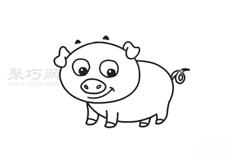 怎么画一只小猪才好看 一只小猪简笔画画法