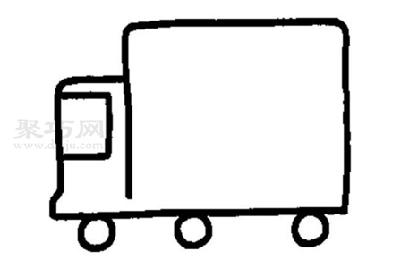 怎么画大货车 大货车简笔画步骤