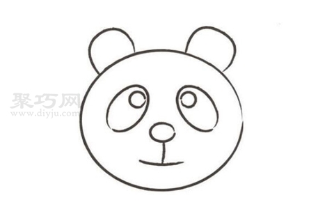 儿童画熊猫步骤图解 来学熊猫简笔画