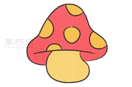 儿童画蘑菇 一起来学蘑菇简笔画